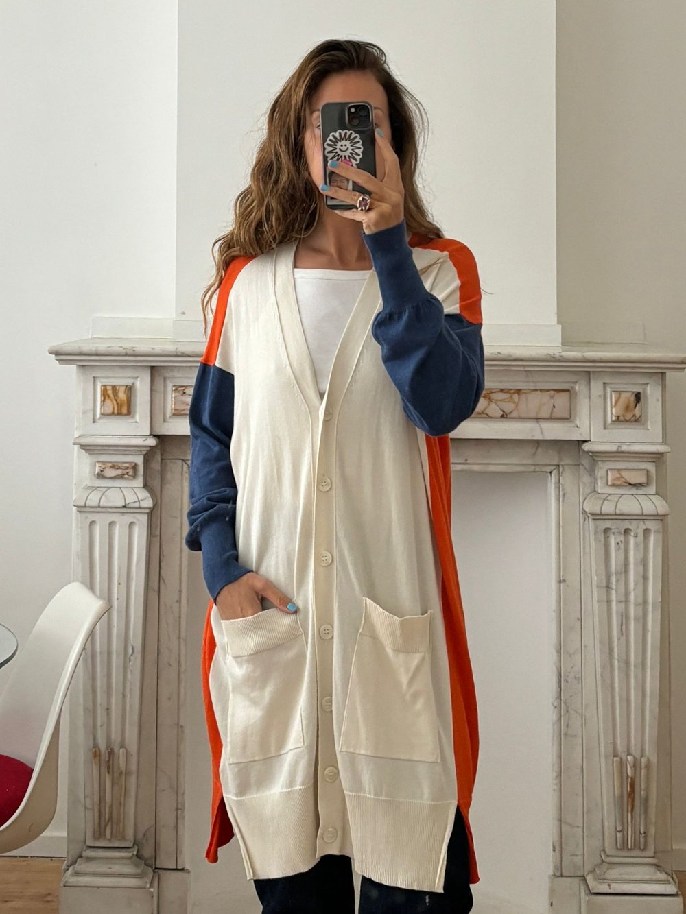 【送料&関税込】MM6 Maison Margiela Ivory Cotton Blend Cardi MM6 Maison Margiela Long Colored Cardigan | €120 — Hello Buybuy